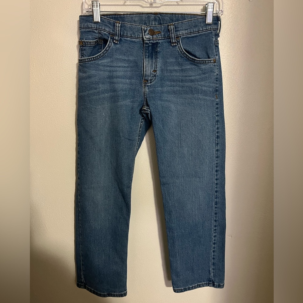 WRANGLER Classic Casual Relaxed Fit Bootcut Denim Jeans Medium Wash Boys Sz 10 H